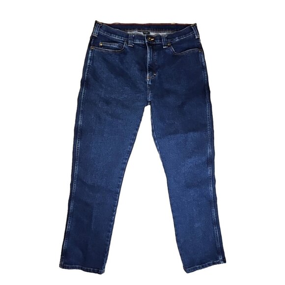 Dickies Jeans Women’s Size 34/30 Straight Leg Relax Fit Work Dark Denim - Picture 1 of 6